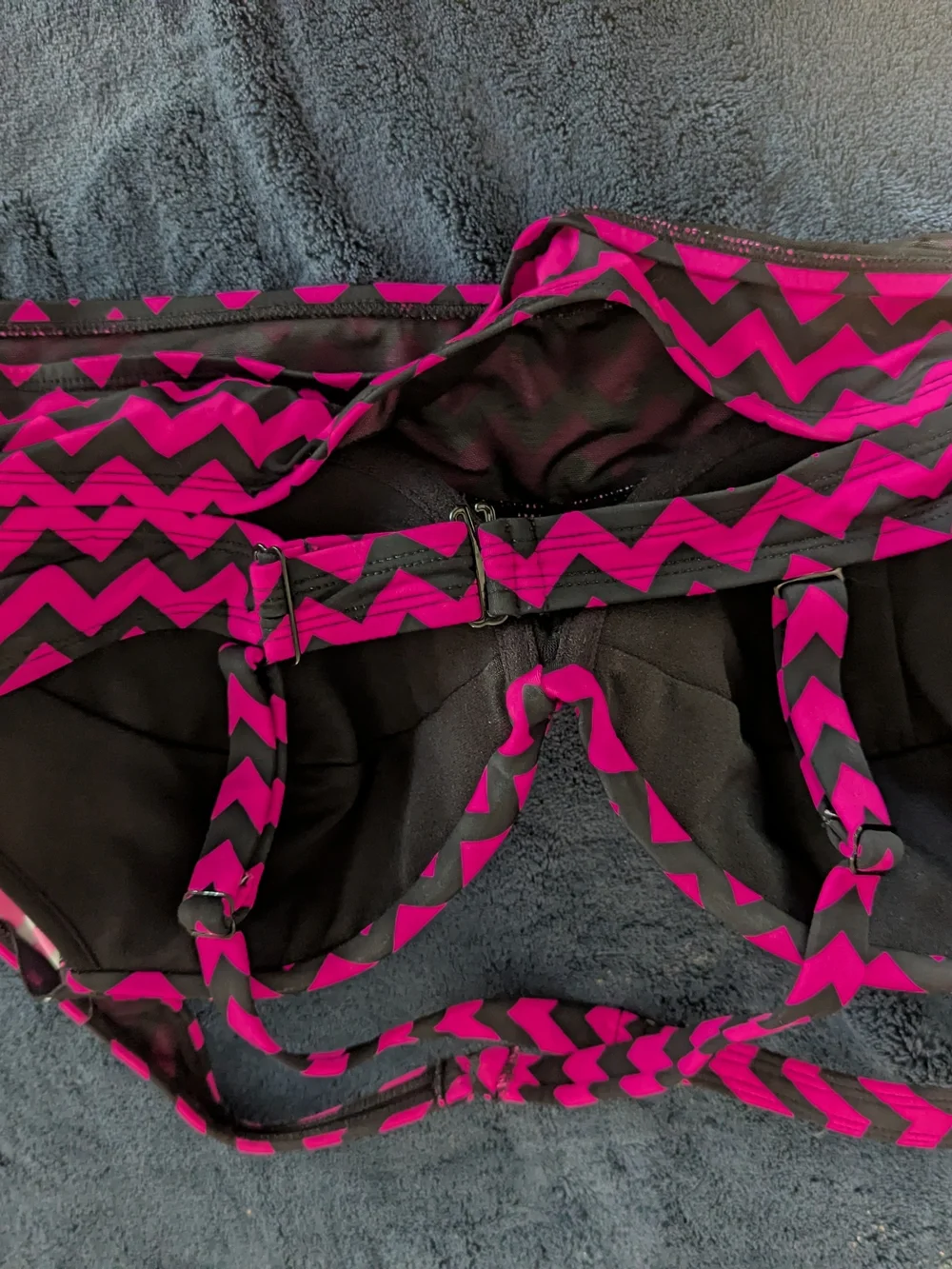 Torrid Pink and Black Zigzag Two-Piece Swim Set - Picture 3 of 4